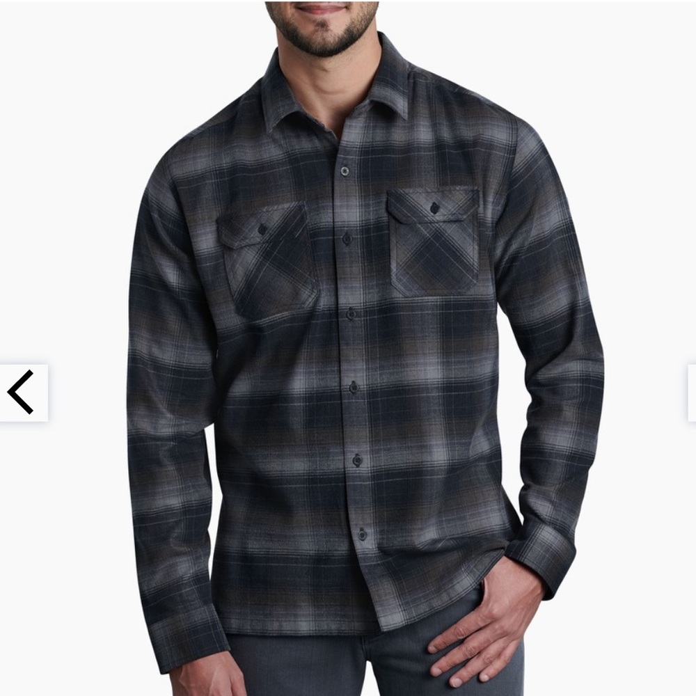Men’s Kuhl Plaid Flannel Button Long Sleeve Shirt. Small